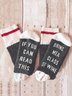 One-size Creative Letter Printed Casual Cotton Stockings